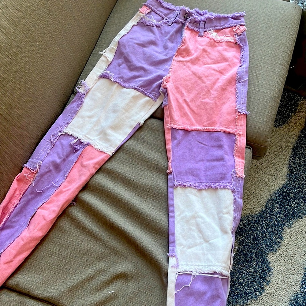 Patchwork Pants Y2k - image 1